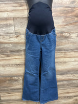 Isabel Maternity Crossover Panel Flare Jeans Blue sz Medium