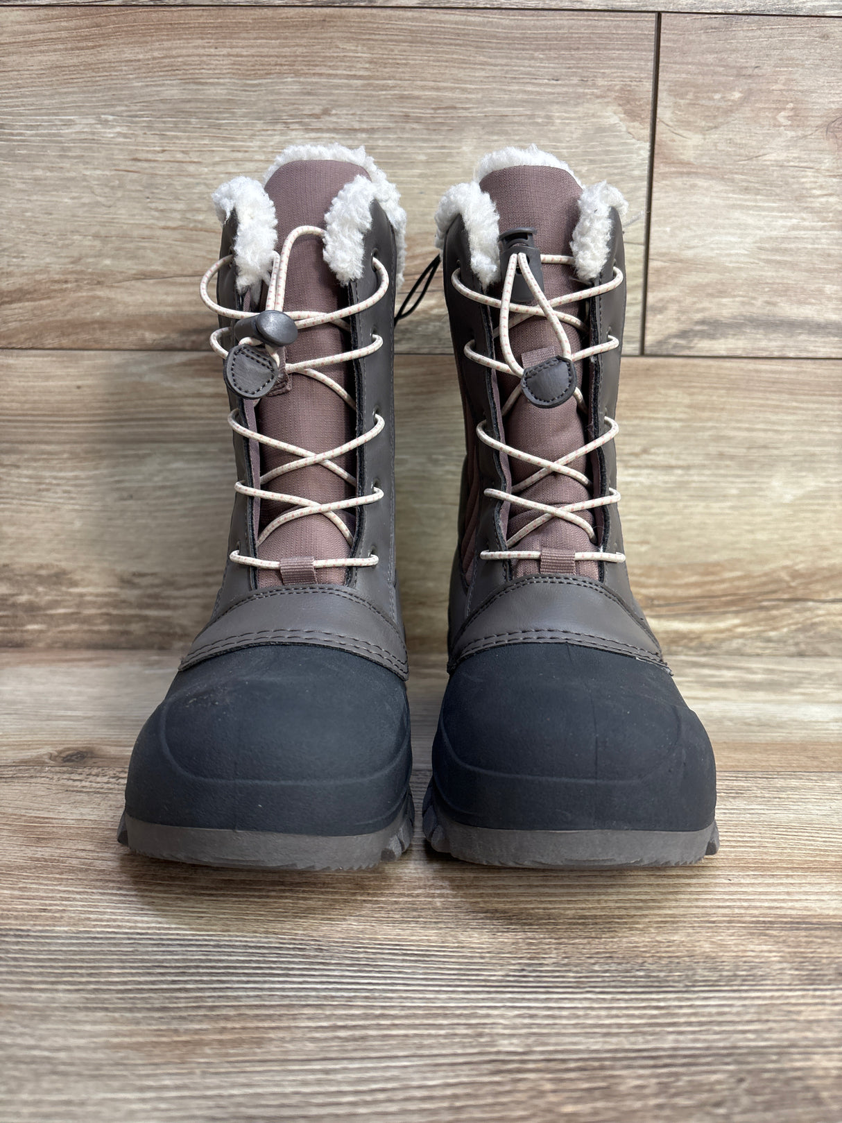 NEW All in Motion Skylar Lace-Up Winter Boots Black sz 4Y