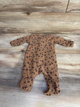 Just One You Leopard Print Blanket Sleeper Brown sz Newborn