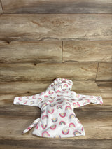 Hudson Baby Rainbow Print Plush Robe White sz 0-9m