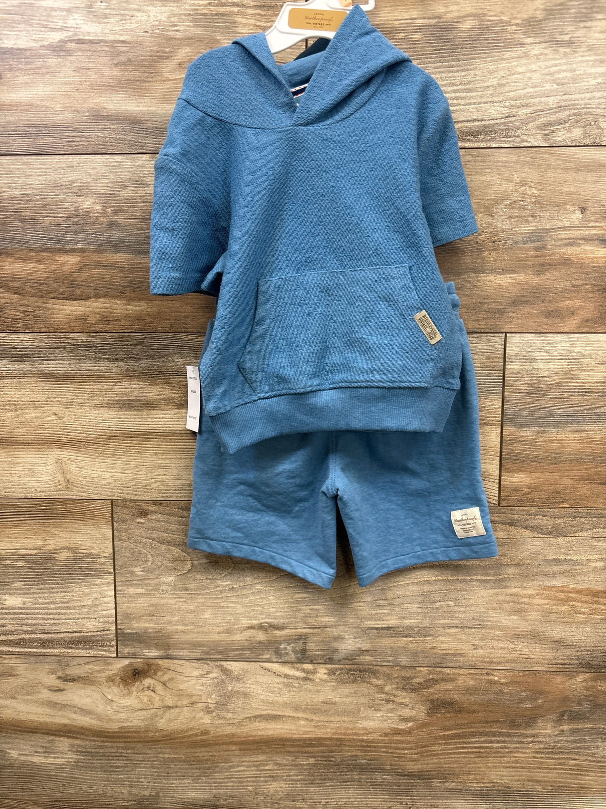 NEW Weather Proof Vintage 2pc Hooded Shirt & Bottoms Set Blue sz 2T