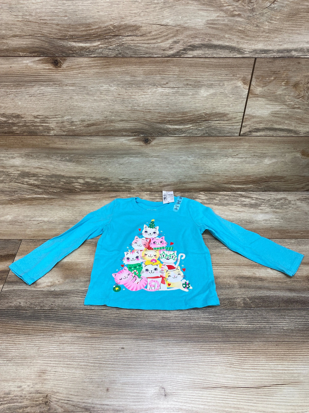 NEW Children's Place Cat Tree Shirt Blue sz 18-24m