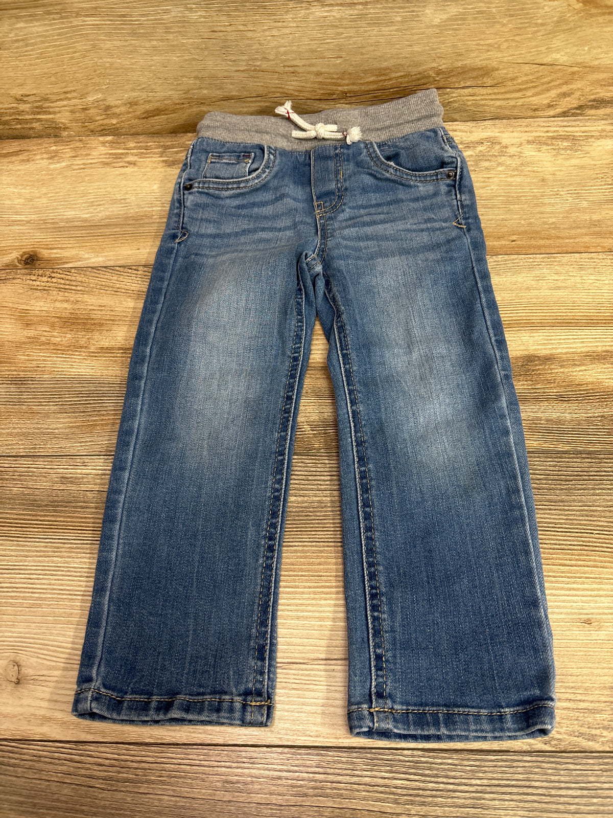 Cat & Jack Drawstring Straight Jeans Blue sz 3T
