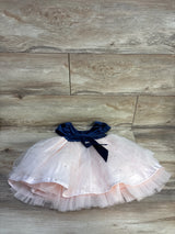 American Princess 2pc Velvet Pearl Tulle Dress & Bloomer Shorts Navy sz 24m