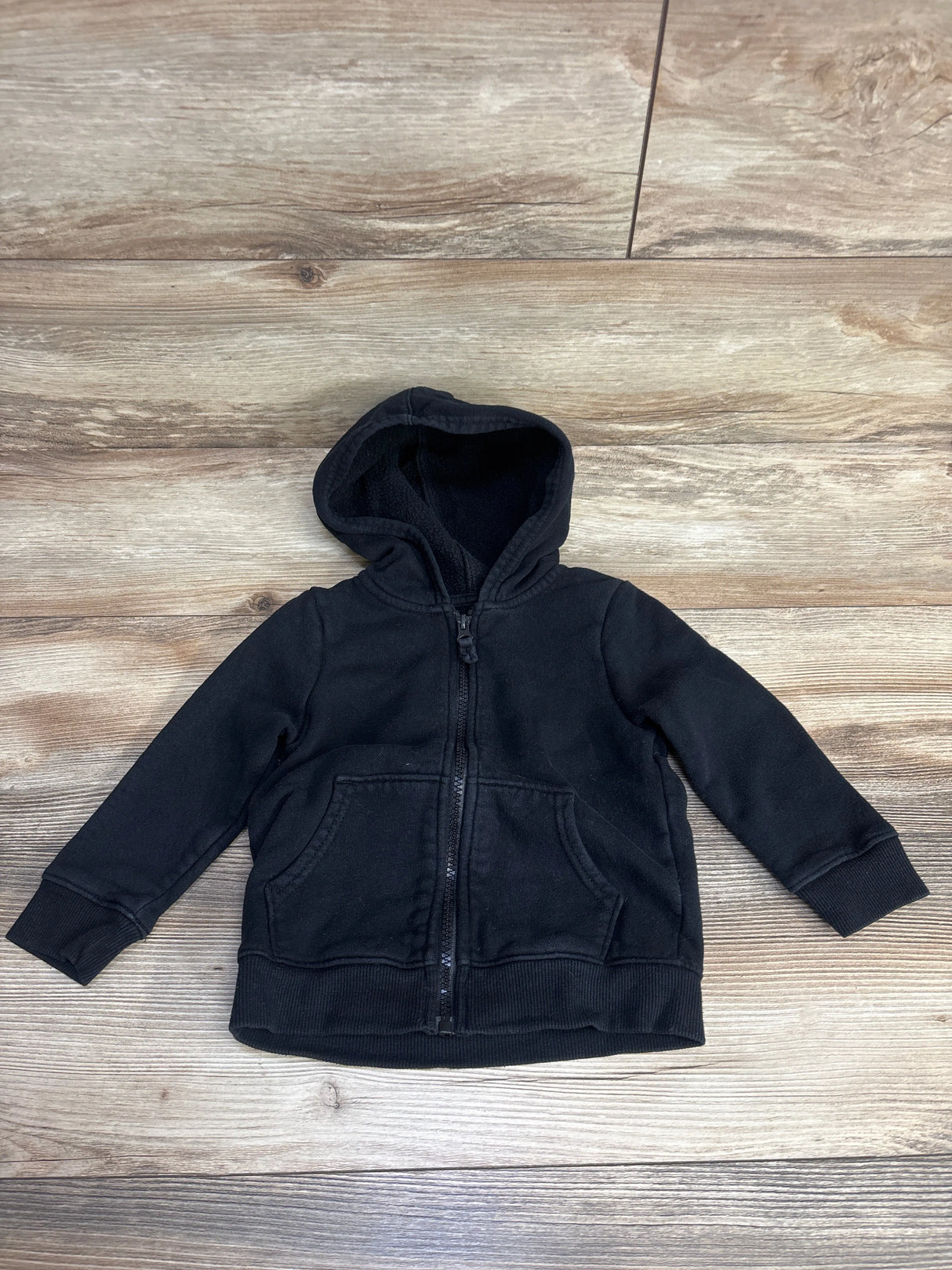 Cat & Jack Full Zip Hoodie Black sz 2T