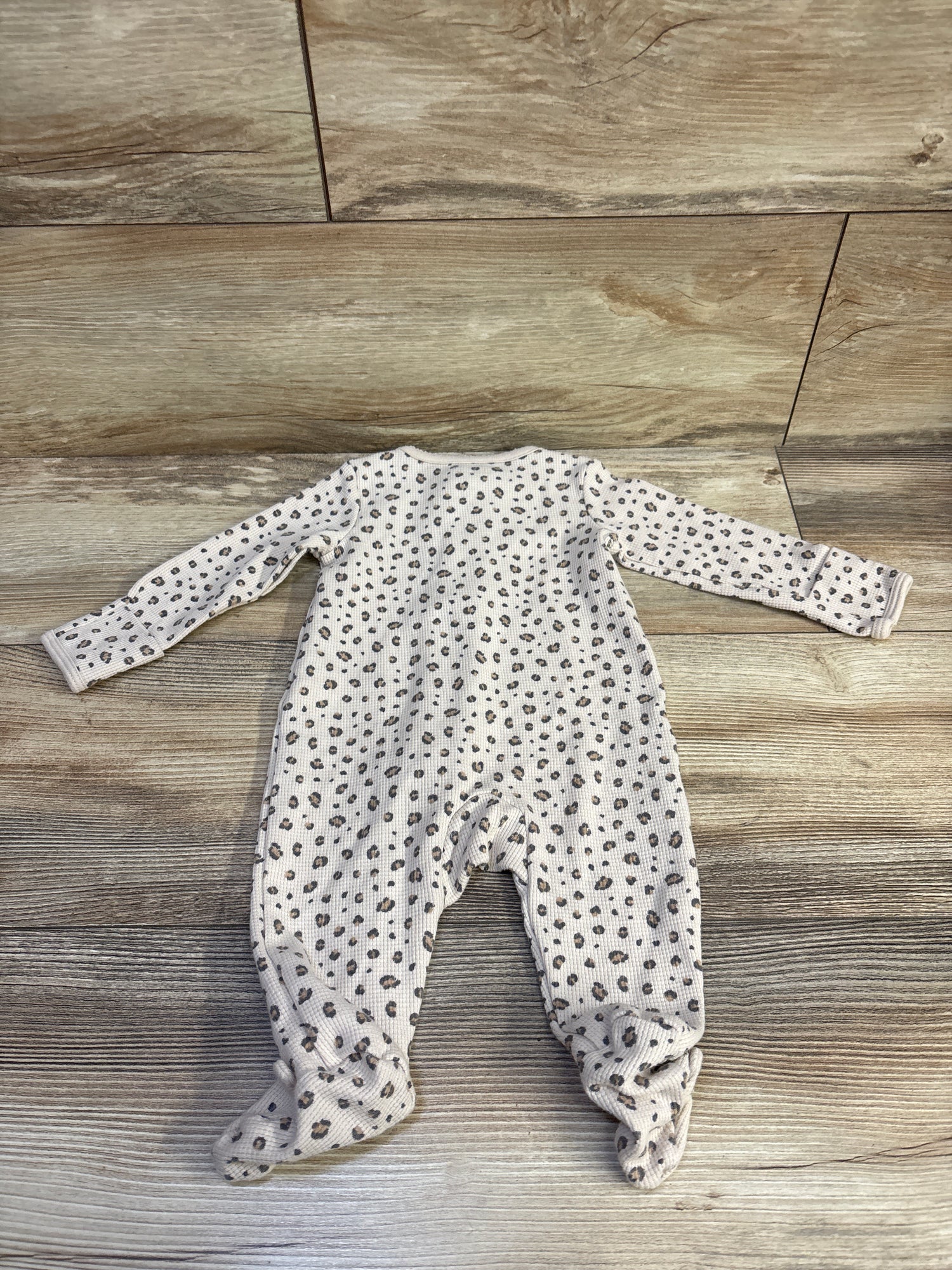 Just One You Waffle Knit Leopard Sleeper Beige sz 3m