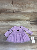NEW Cat & Jack Halloween Cat Witch Long Sleeve Tulle Dress Purple sz Newborn