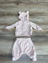 Carter's 2pc Terry Cloth Full Zip Hoodie & Pants Pink sz Newborn