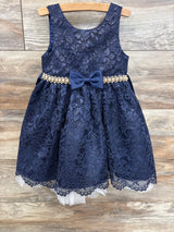 American Princess Navy Formal Lace Dress sz 3T