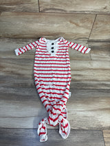 Gigi & Max Bamboo Striped Knot Gown White sz Newborn