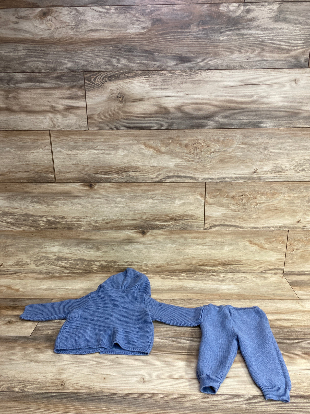 Baby Gap 2pc Knitted Sweater & Bottoms Set Blue sz 3-6m
