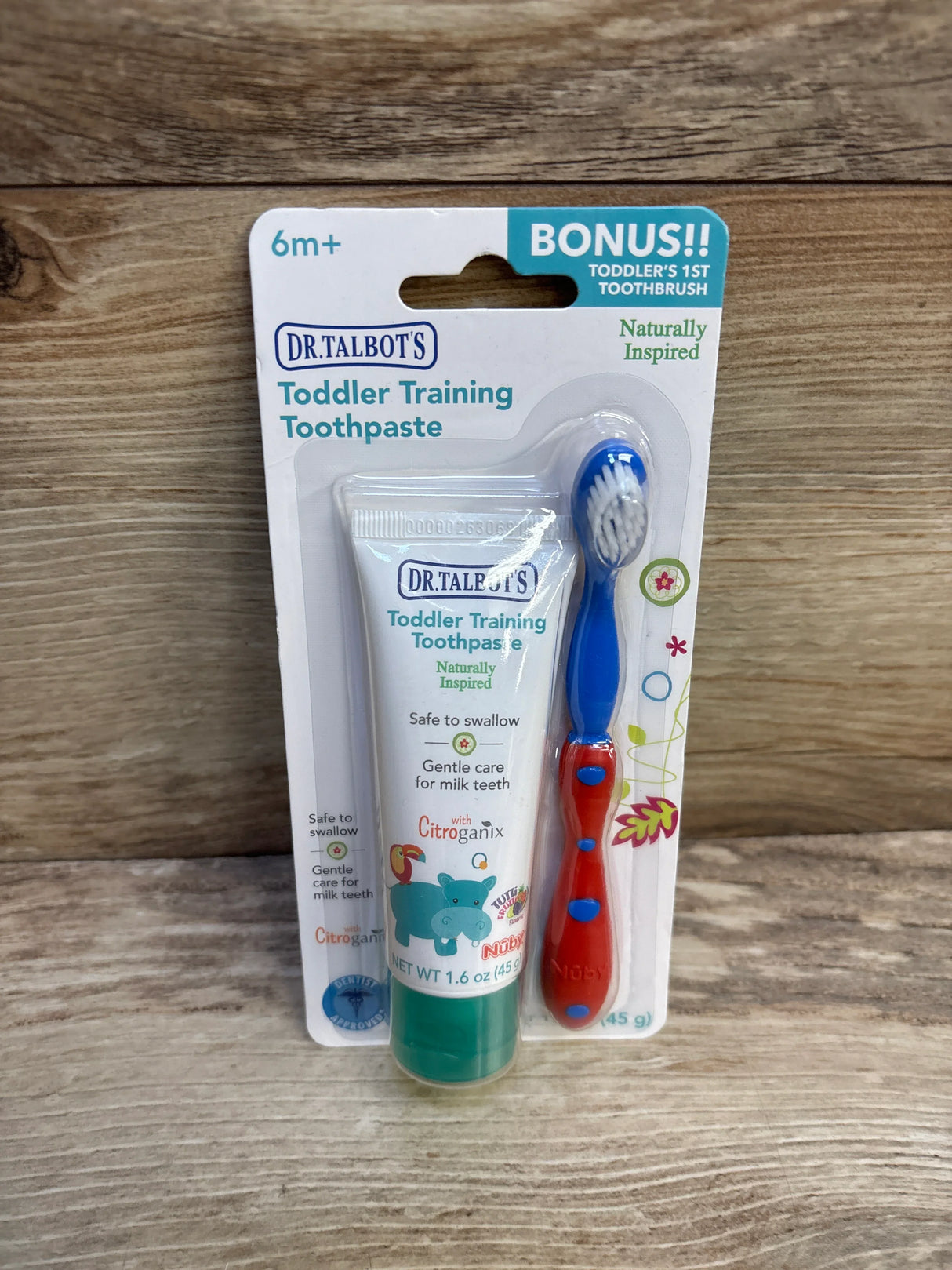 NEW Dr. Talbot's Toddler Training Toothpaste + Toothbrush 6m+