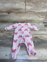 Carter's Waffle Knit Butterfly Print Sleeper Pink sz 6m
