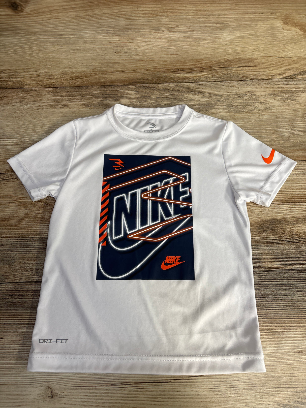 Nike 3 Brand Dri-Fit Shirt White sz 4-5T