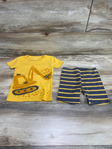 Just One You 2pc I Dig Sleep Pajama Set Yellow sz 3T