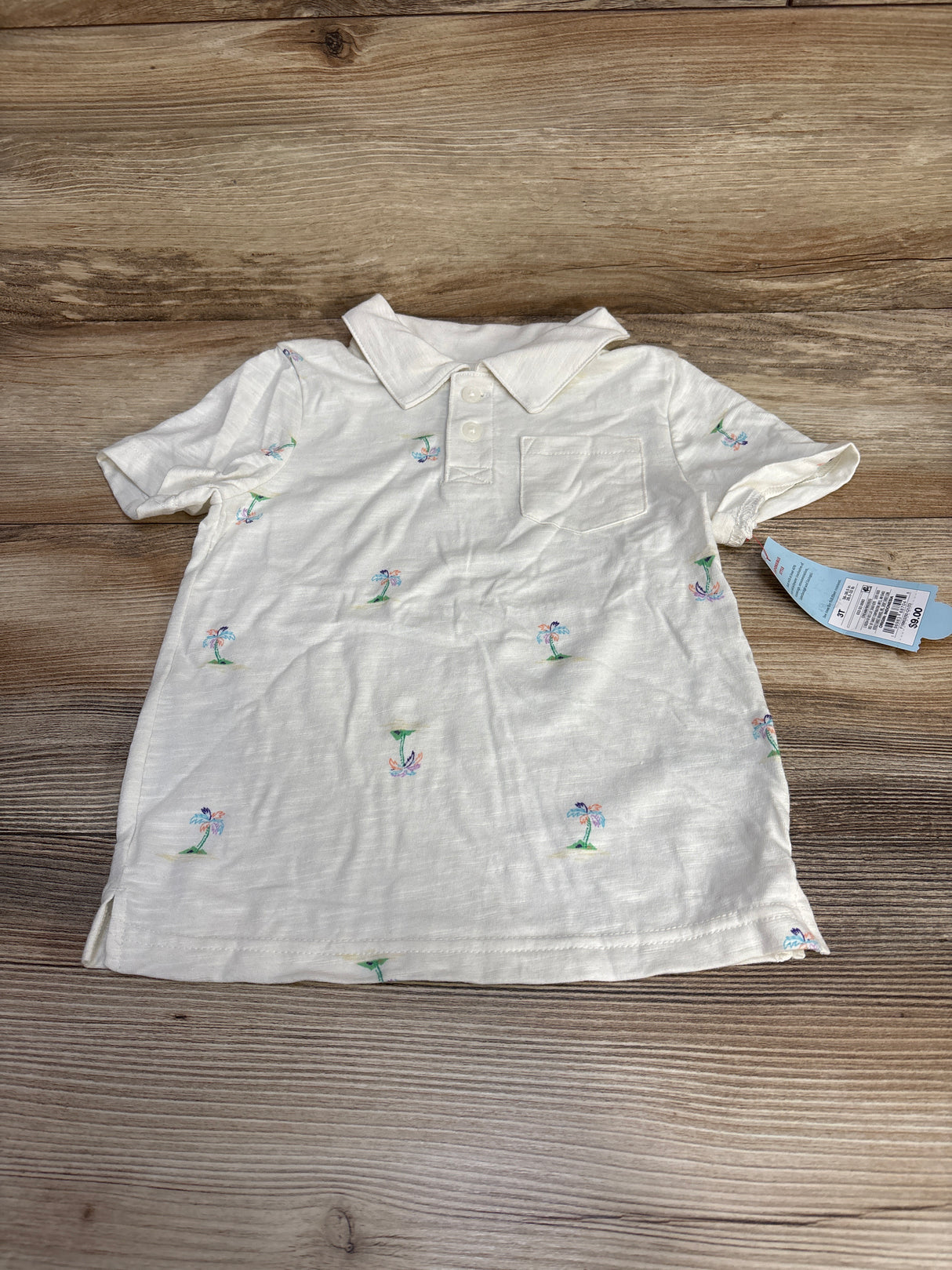NEW Cat & Jack Polo Shirt White sz 3T