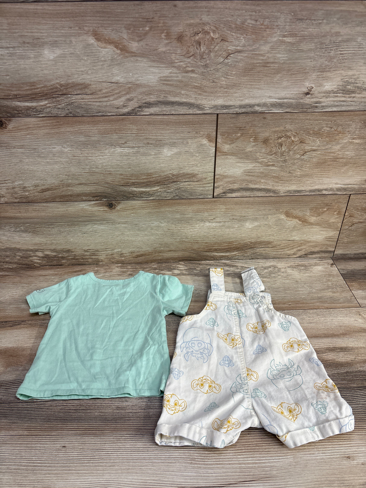 Disney Baby 2pc Simba Shortall Set Mint sz 12m
