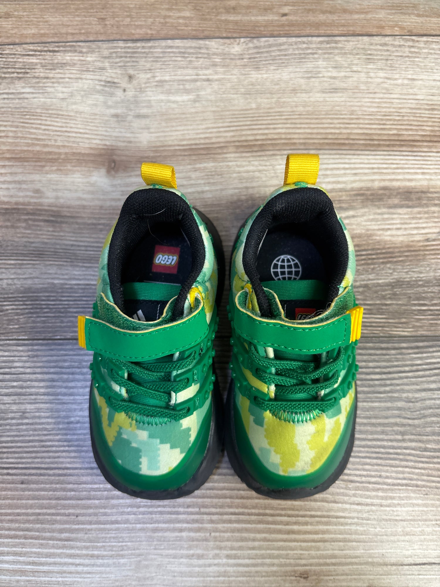 Adidas x LEGO Racer TR21 EL Little Kid 'Digi Camo - Green' Sneakers sz 5c