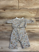 Little Co 2pc Floral Sweatshirt & Joggers Set White sz Newborn