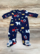 Just One You Farm Animals Blanket Sleeper Navy sz Newborn