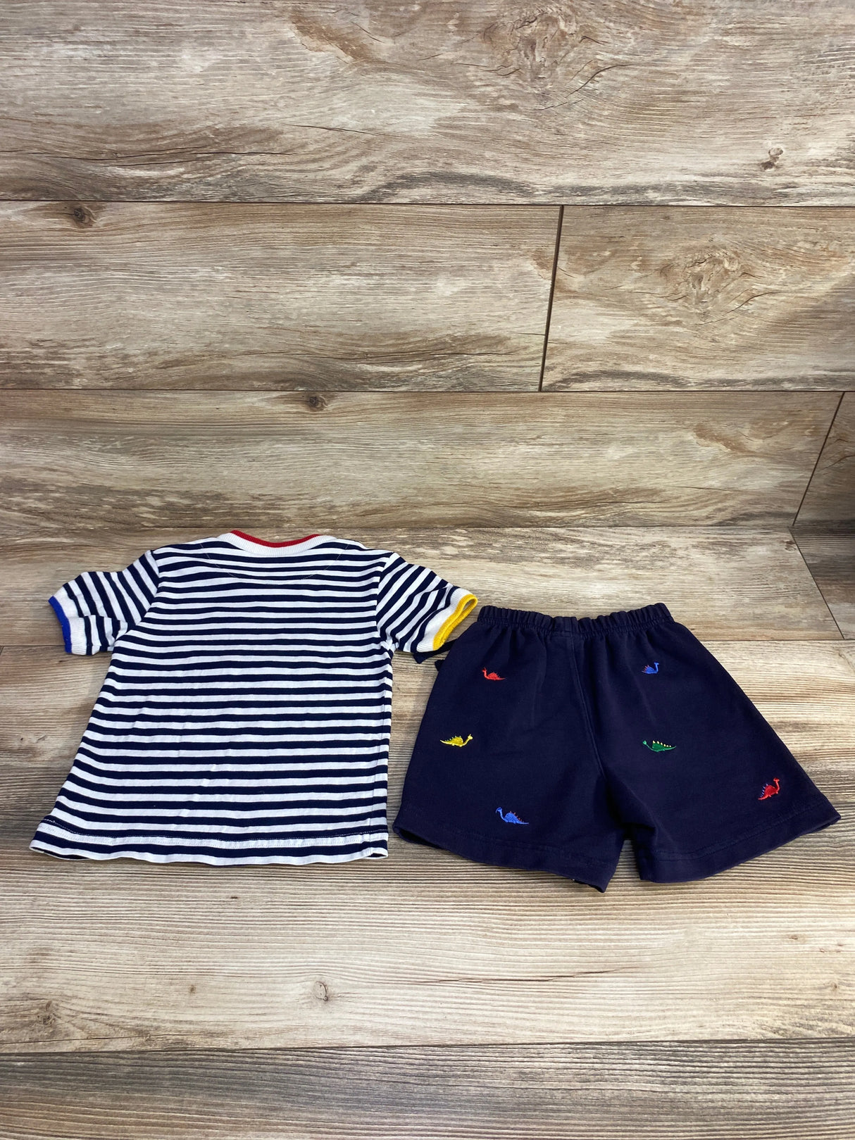 Florence Eiseman 2pc Striped Shirt & Shots Navy sz 3T **