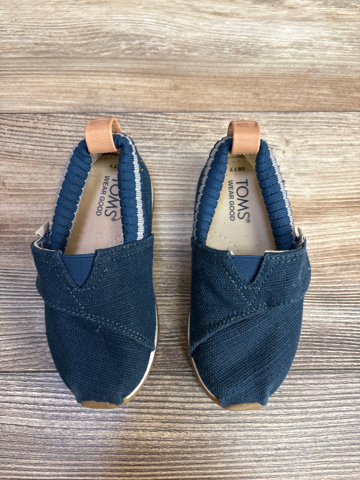Toms Tiny Alpargata Shoes Navy sz 7c