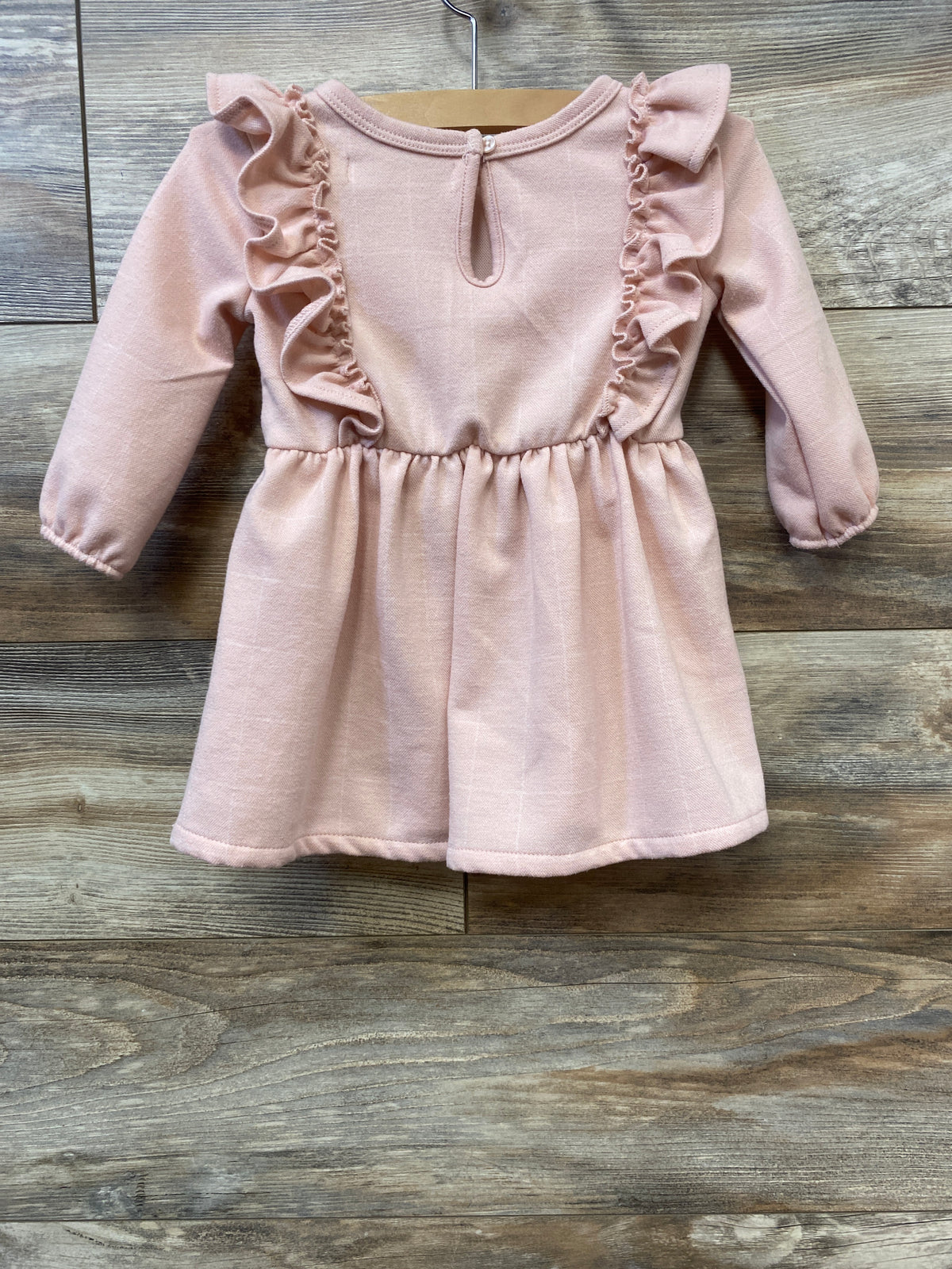 RZ by Rachel Zoe Long Sleeve Ruffle Dress Pink sz 12m