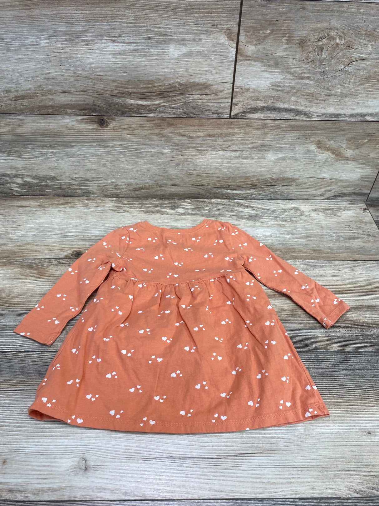 Old Navy Heart Print Dress Orange sz 18-24m - Me n Mommy To Be