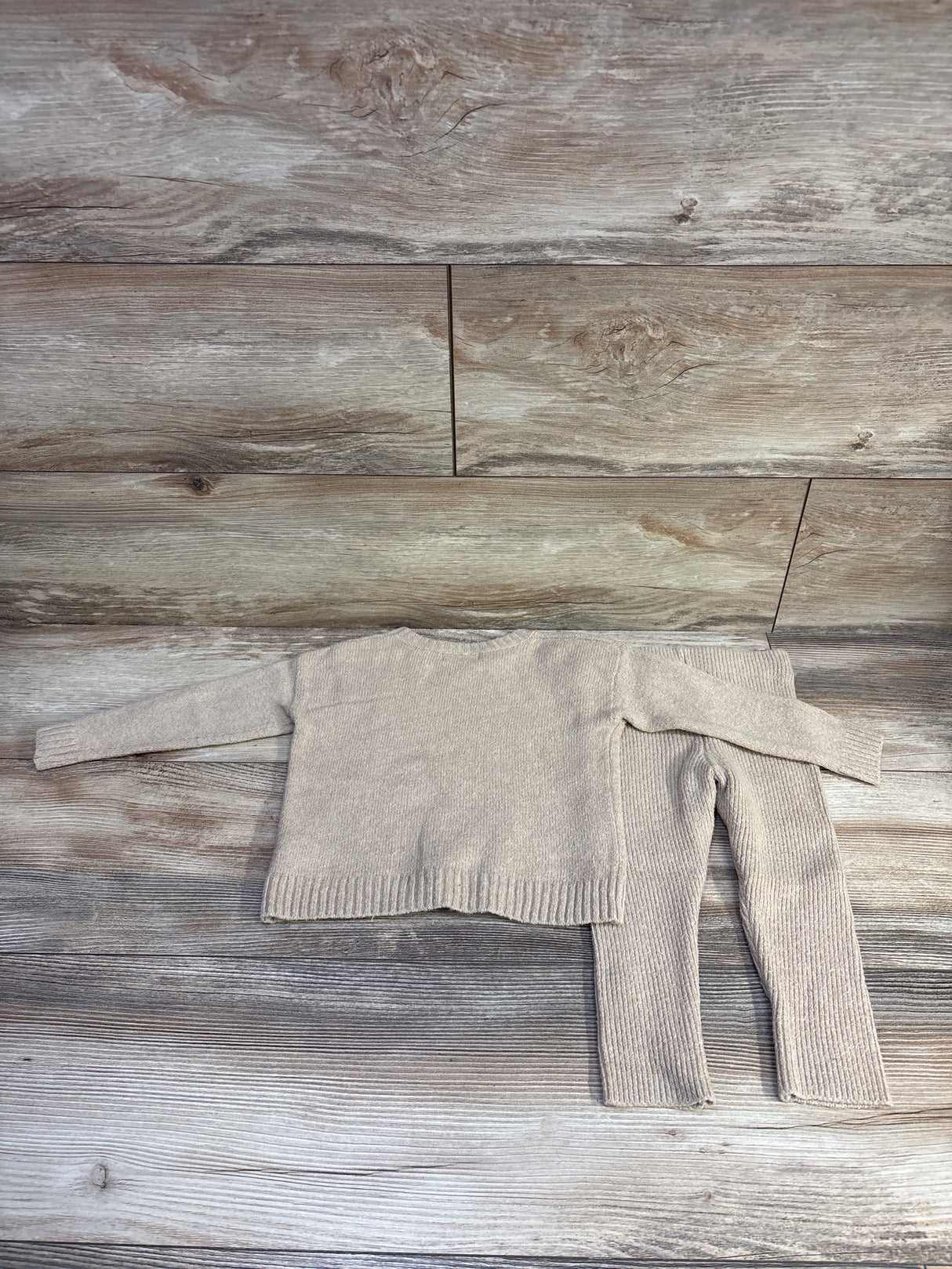 Cat & Jack 2pc Knit Sweater & Pants Set Tan sz 18m