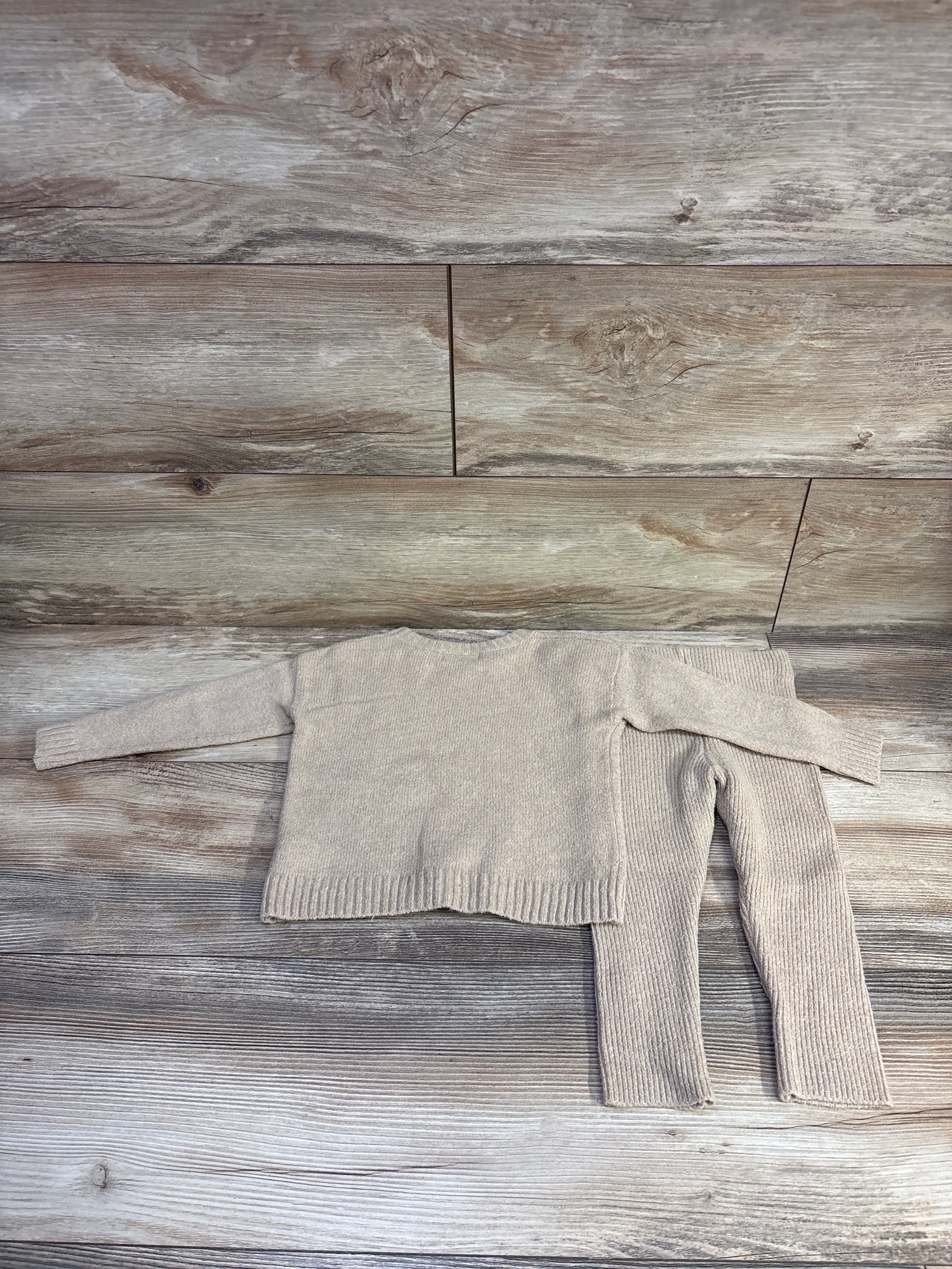 Cat & Jack 2pc Knit Sweater & Pants Set Tan sz 18m