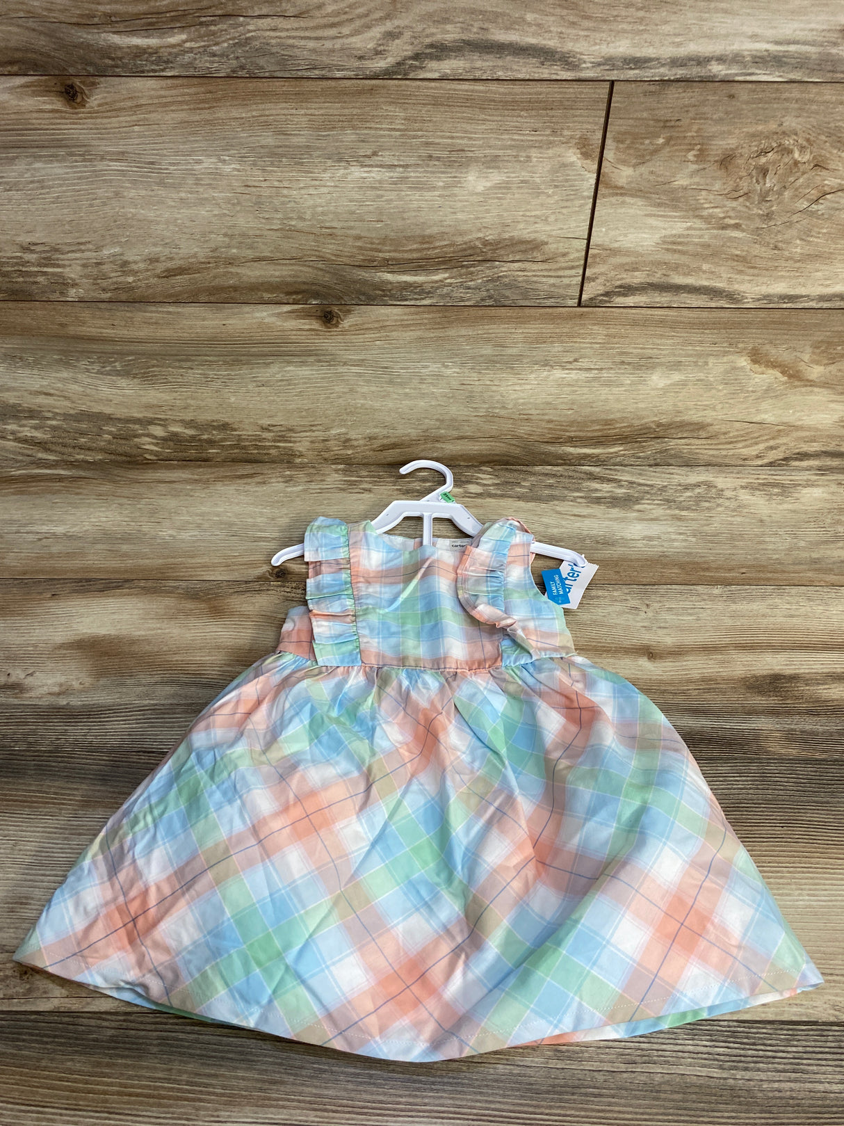 NEW Carter's Plaid Flutter Dress White sz 18m