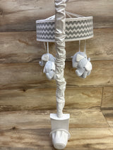 Trend Lab Dove Gray Chevron Musical Crib Mobile