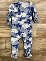 Carter's Airplane Blanket Sleeper Light Blue sz 2T
