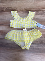 NEW Cat & Jack 2pc Gingham Swimsuit Set Yellow sz 5T