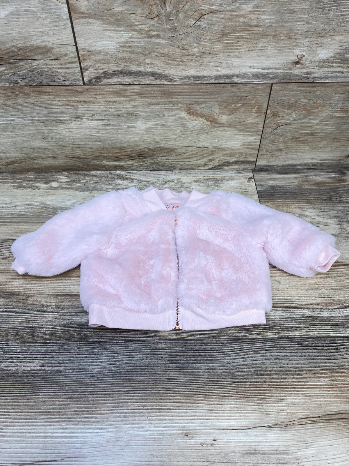 Cat & Jack Faux Fur Full-Zip Jacket Pink sz 3-6m