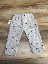 NEW Disney Baby Pull On Pants Bow Print Grey sz 6-9m