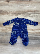 Carter's Sea Print Sleeper Navy sz Preemie