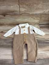 Xingqing Sweater-Knit Gentlemen Coverall White sz 6/9m
