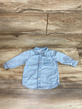 H&M Denim Button Up Shirt Blue sz 12m