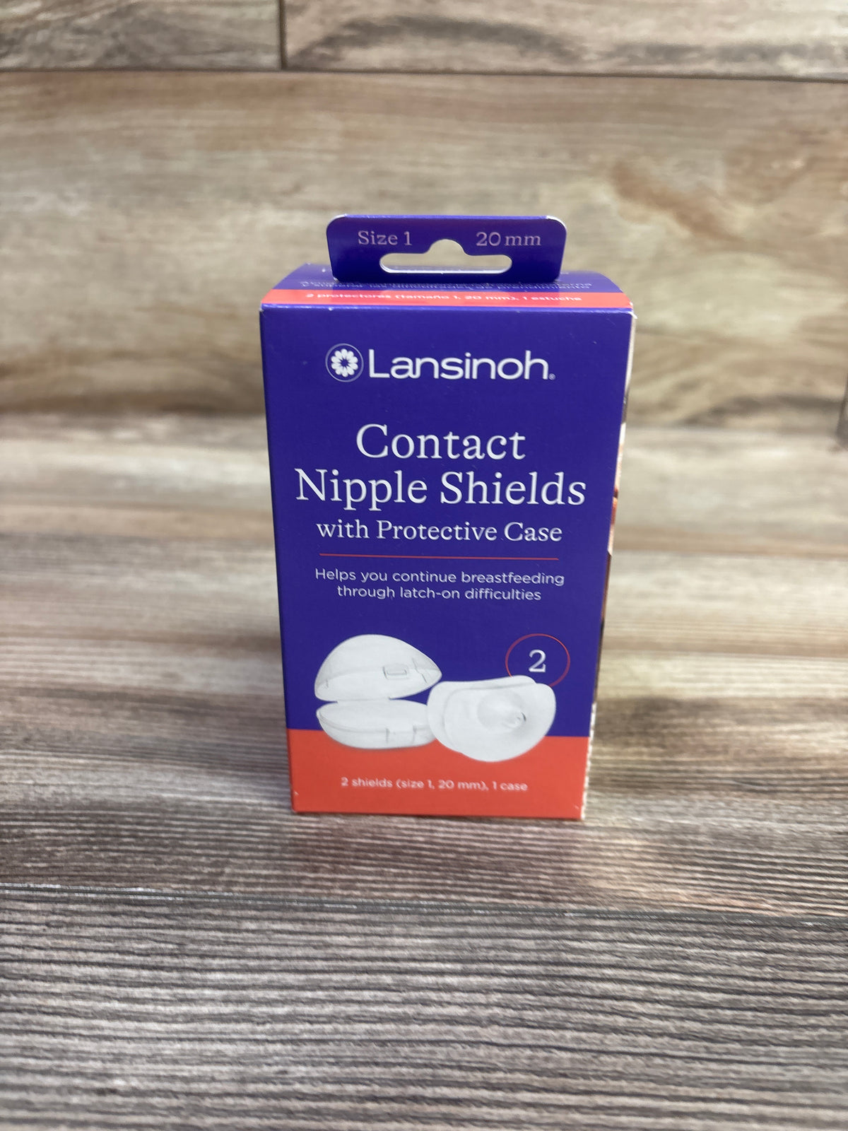 NEW Lansinoh Contact Nipple Shiels 2pk 20mm