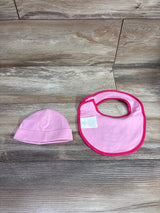 Disney Minnie Mouse 2pc Bib & Hat Set Pink One Size