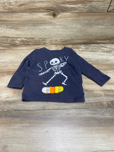 Old Navy Long Sleeve Spooky Skeleton Shirt Grey Sz 12-18m - Me n Mommy To Be