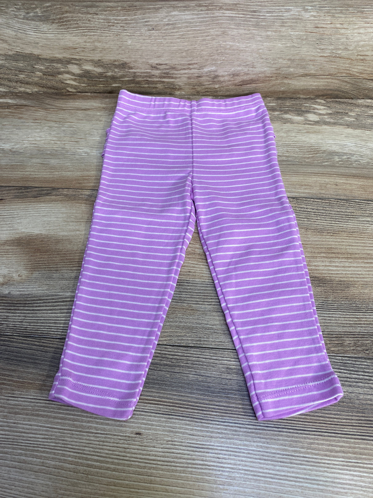 Carter's Striped Ruffle Leggings Purple sz 12m