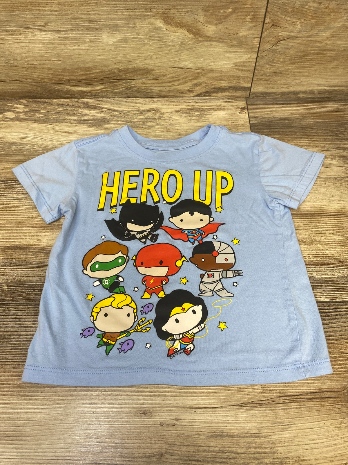 Justice League Hero Up Shirt Blue sz 3T