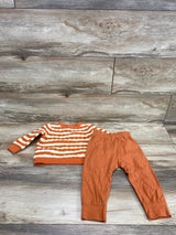 Cat & Jack 2pc Striped Sweatshirt & Pants Orange sz 18m