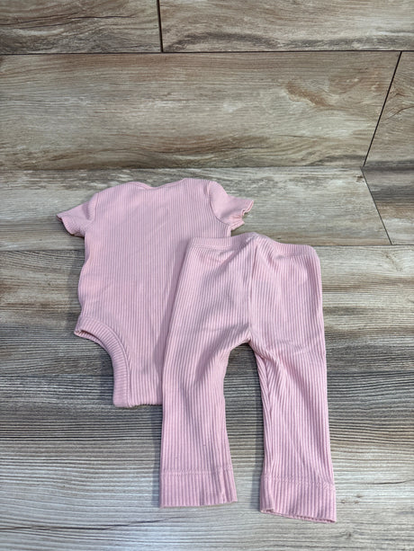 Old Navy 2pc Ribbed Bodysuit & Pants Pink sz 3-6m - Me n Mommy To Be