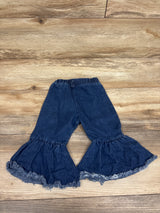 Distressed Pull-On Bellbottom Jeans Blue sz 6-9m