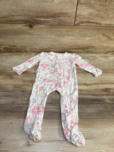 Little Me Bamboo Ruffle Sleeper White sz 9m