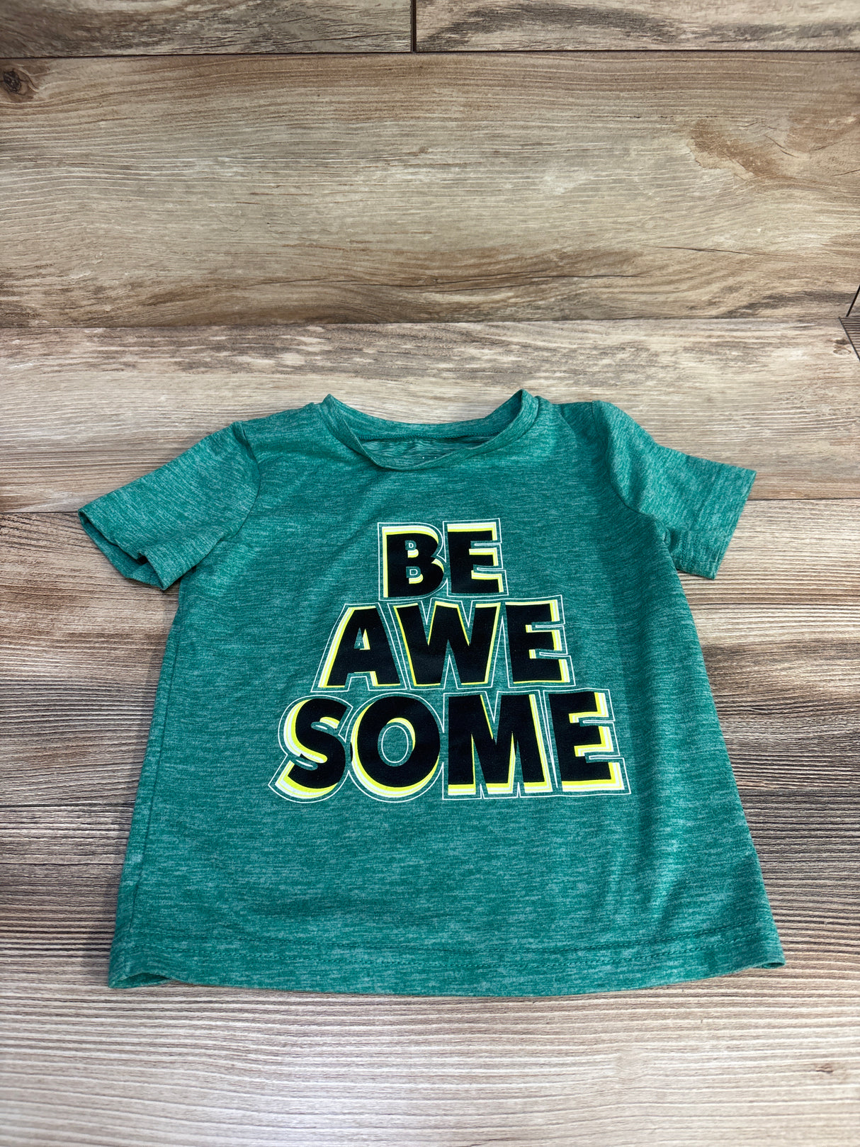 Jumping Beans Active Shirt 'Be Awesome' Green sz 18m