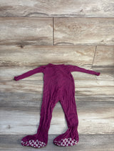 Magnetic Me Modal Ruffle Footie Magenta sz 9-12m
